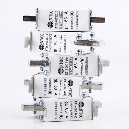 Kundenspezifischer Großhandel Niederspannung NT00C AC Sicherungseinsatz Messer Kleine Klinge Hohe Schaltleistung Kupfer 100A CE